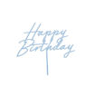 Picture of CAKE TOPPER HAPPY BIRTHDAY MISTY BLUE 16.5CM